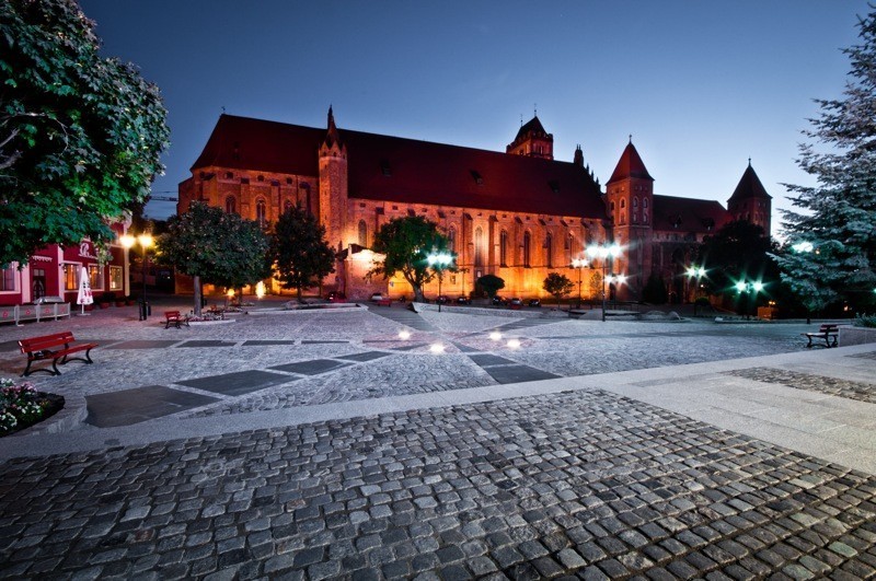 Kwidzyńska Katedra nocą