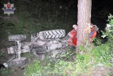 Wypadek w Dzierzkowicach: Kierując ciągnikiem spadł z 15-metrowej skarpy. Nie żyje