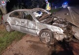 Tragiczny wypadek w powiecie tomaszowskim. Kierowca zginął na miejscu
