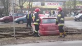 Kraków. Wypadek w Nowej Hucie, ruch tramwajowy był wstrzymany [ZDJĘCIA]