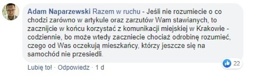 Kraków. Urzędnicy polemizują z nami w sprawie tramwajów. Mieszkańcy komentują: Żałosne. Komu chcecie zamydlić oczy? Komunikacja to dramat