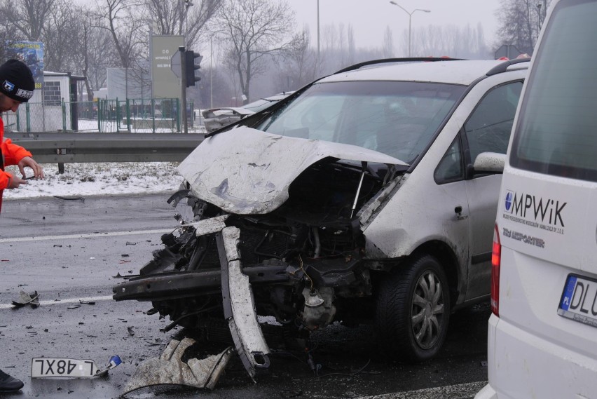 Wypadek na Ścinawskiej w Lubinie