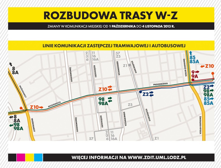 Objazdy związane z budową trasy W-Z będą obowiązywały od 4...