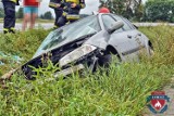 Wypadek drogowy pod Łowiczem. Jedna osoba trafiła do szpitala