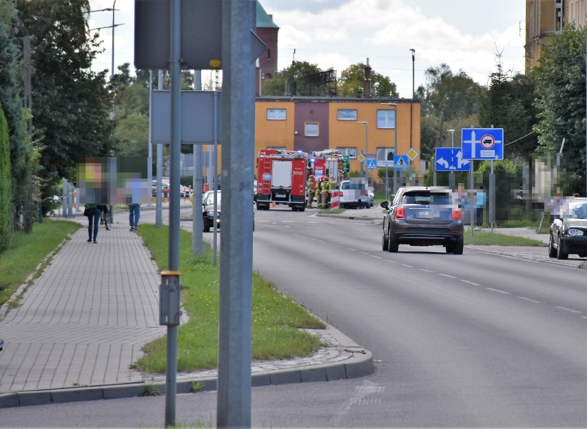 Pożar auta - Sławno - ul. Armii Krajowej