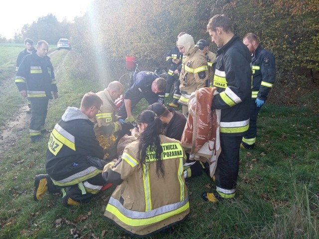 Strażacy udzielili 77-latkowi z Wołczyna kwalifikowanej pierwszej pomocy.