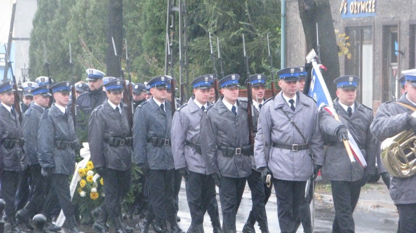 Policjant zginął w piątek. Dziś odbył się jego pogrzeb