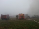Pożar w Ozorkowie. Ogień zajął budynki stolarni