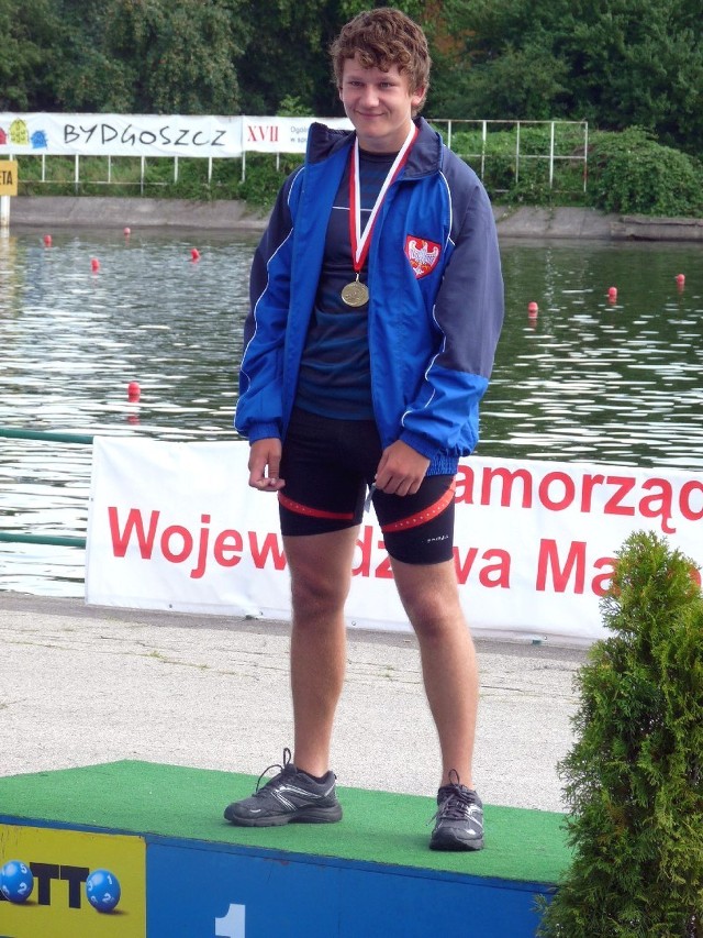 11. Łukasz Nowak (UKS Kajak Trzcianka) &#8211; kajakarstwo &#8211; 886 pkt.