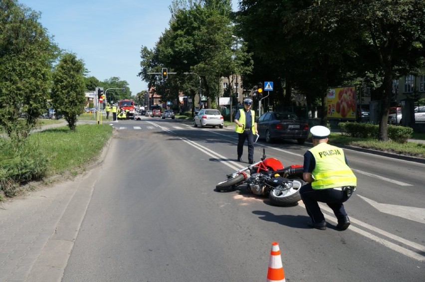 Wypadek motocyklistów w Zabrzu