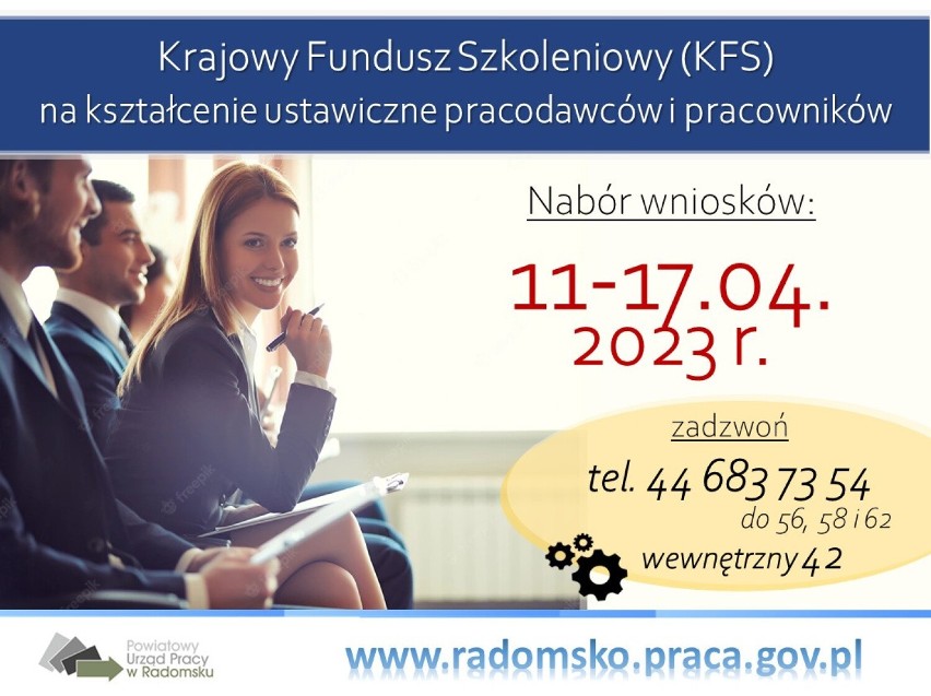 PUP Radomsko ogłasza nabór wniosków na szkolenie pracowników...