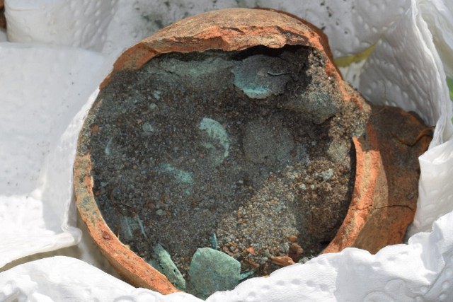 Skarb pod Krotoszynem. Archeolodzy odkryli naczynie pełne monet!