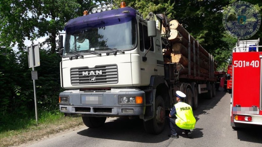 Wypadek na trasie Kłanino - Sulicice, czerwiec 2018