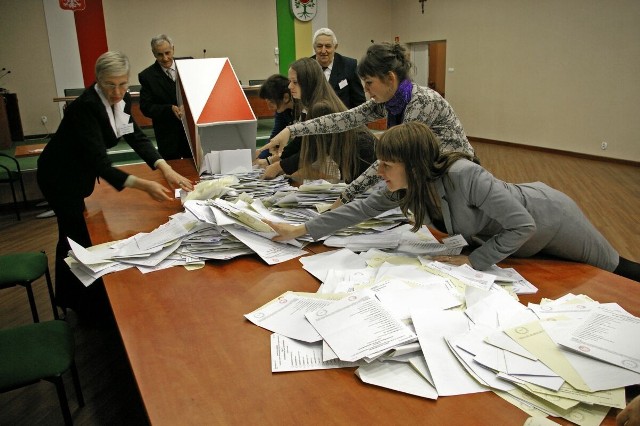 Godz. 21.20 - otwarcie urny przez Obwodową Komisję Wyborczą nr 3 w Międzychodzie.