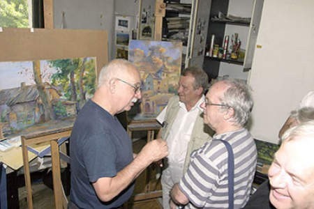 O plenerze dyskutują: Jerzy Handermander, Romuald Korus i Henryk Bzdok.  fot. Olgierd Górny
