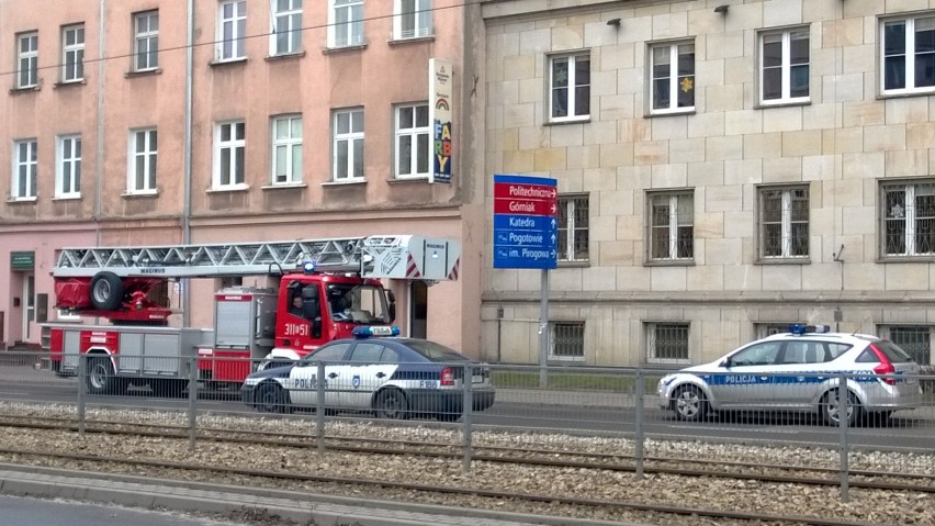 Ewakuacja sądu przy al. Kościuszki w Łodzi
