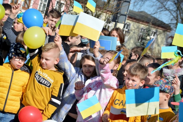 Kujawsko-Pomorski Dzień Solidarności z Ukrainą - manifestacja w Więcborku