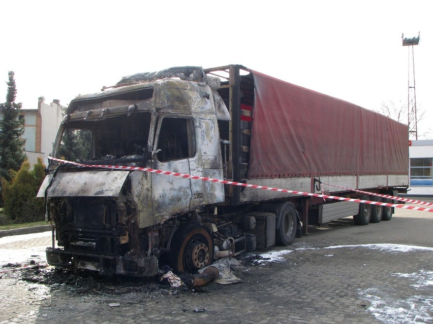 Jelenia Góra: Spłonęła ciężarówka