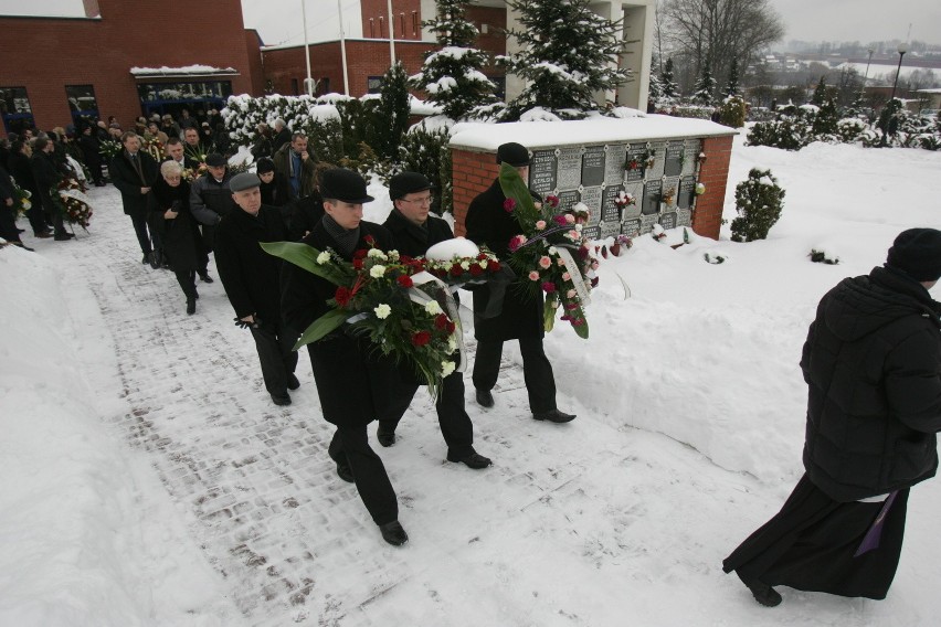Pogrzeb Lucyny Mróz, skarbniczki urzędu miasta w Rudzie...