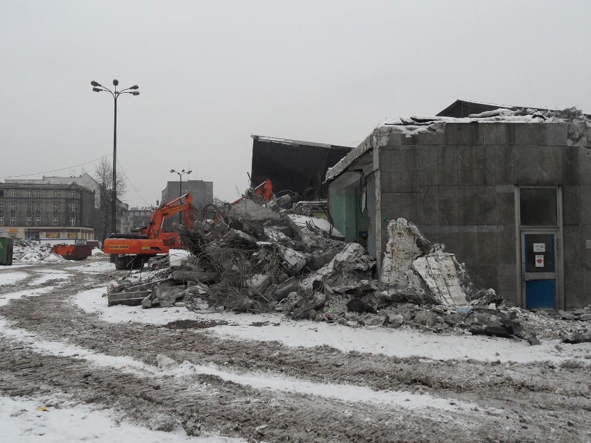 Dworzec PKP w Katowicach - ciąg dalszy burzenia