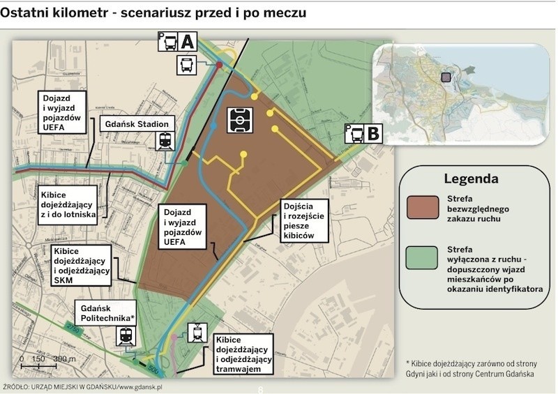 Mecz Hiszpania - Irlandia w Gdańsku: Zmiany w komunikacji miejskiej. Sprawdź, jak się poruszać