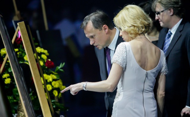 Leszek Czarnecki z żoną Jolantą Pieńkowską na wrocławskim balu