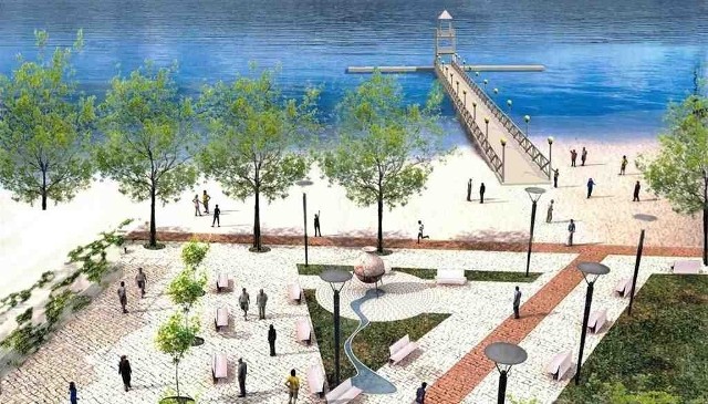 W projekcie, który pokazuje wizualizacja, ujęto budowę mola, szerszej plaży oraz większego parkingu