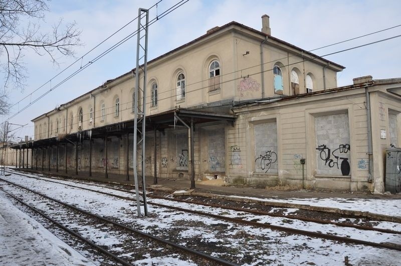 Sosnowiec - Maczki. Dawna stacja kolejowa "Granica" na...