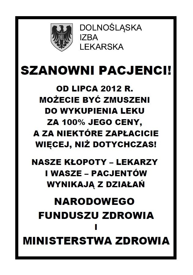 Dolny Śląsk: Protest lekarzy rusza od poniedziałku