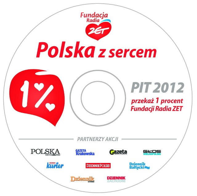 Płyta PIT 2012 - program do rozliczenia podatku dochodowego, z możliwością przekazania 1% dla Fundacji Radia ZET, już w poniedziałek 21 stycznia  bezpłatnie z nasza gazetą