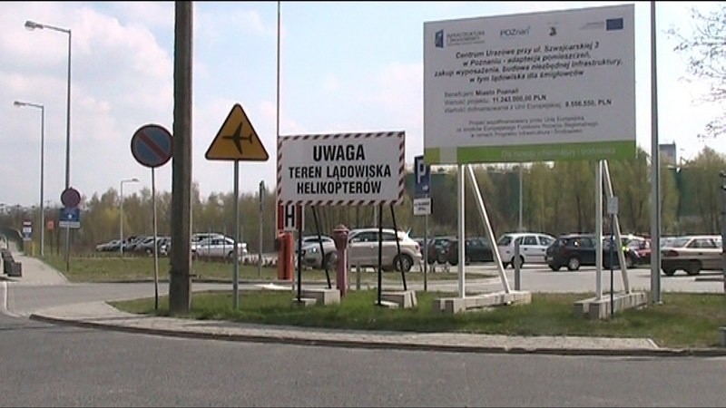 Lądowisko dla helikopterów medycznych przy szpitalu Strusia.