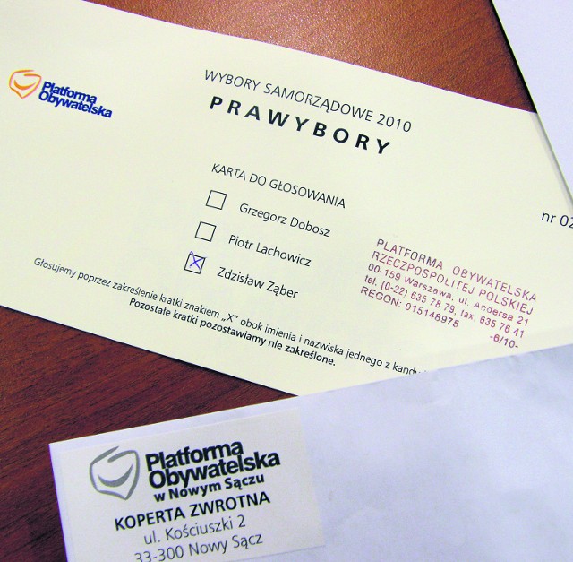 Numer widnieje w prawym, górnym rogu karty do głosowania