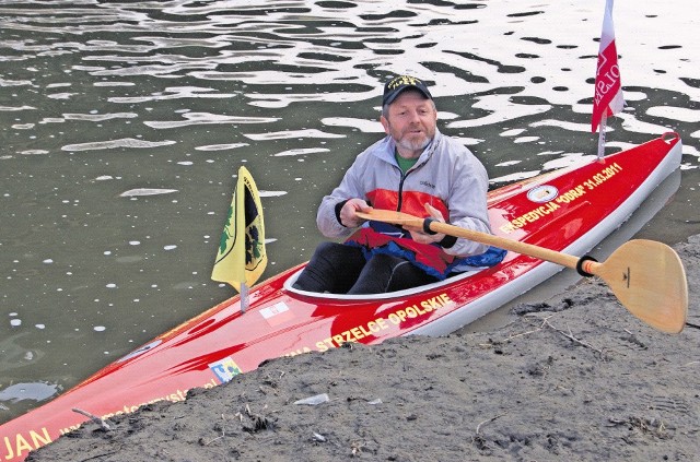 Jan Ścigocki pokonał 742 km płynąc z Raciborza na północ.