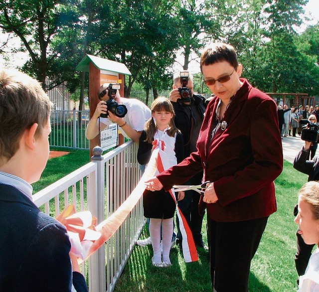 Katarzyna Hall podczas uroczystości w Straszynie