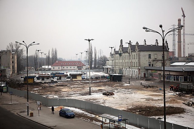 Na terenie budowy wycięto wszystkie drzewa