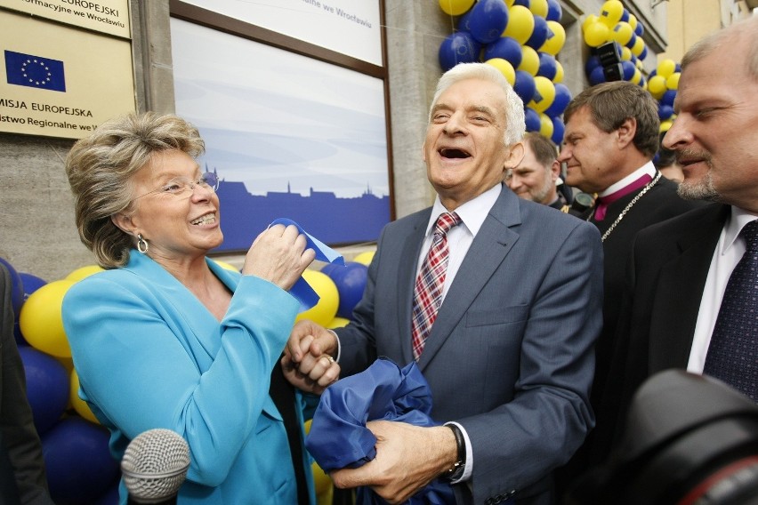 Viviane Reding i Jerzy Buzek