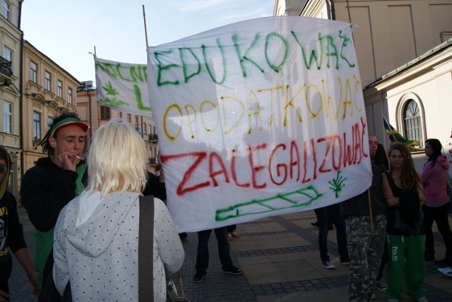 Zwolennicy legalizacji marihuany przemaszerowali ulicami Lublina