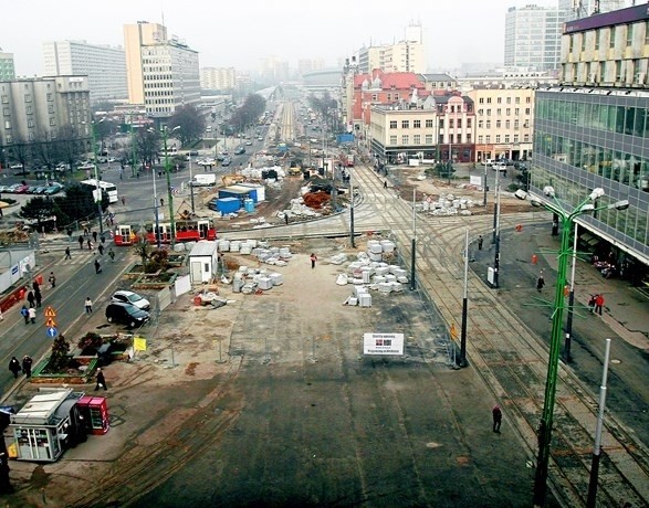 Drogowy chaos w Katowicach. Nowy etap przebudowy Rynku