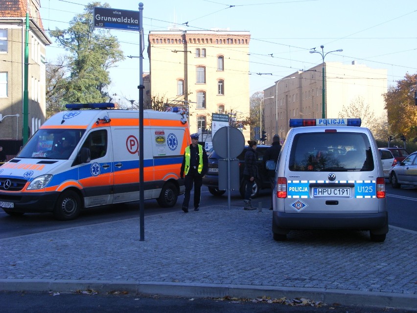 Na skrzyżowaniu Grunwaldzkiej i Matejki zderzyły się dwa...