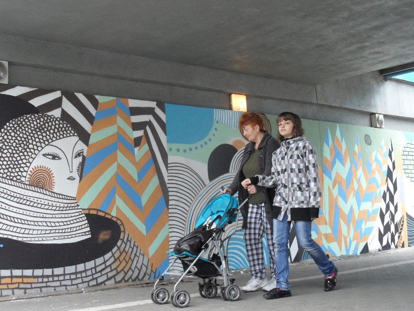 Mural w przejściu podziemnym przy Stadionie Śląskim