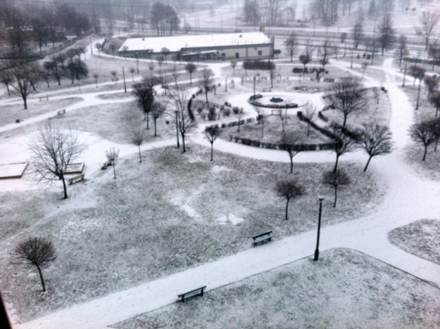 Śnieżyca w Wielki Piątek w Sosnowcu