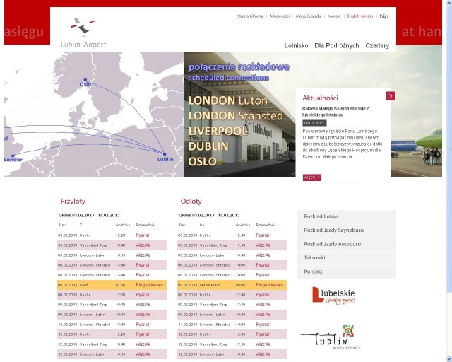 Lotnisko Lublin: Port będzie informował o zmianach w lotach na swojej stronie