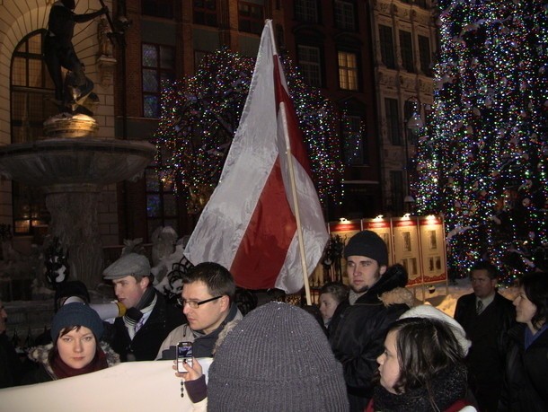 Gdański protest przeciwko reżimowi Łukaszenki (WIDEO)