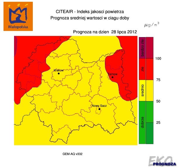 Jakość powietrza: w Krakowie źle dzisiaj i w niedzielę [PROGNOZA]