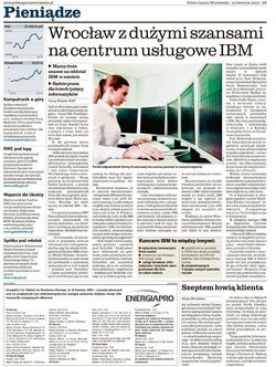 O możliwej inwestycji IBM we Wrocławiu pisaliśmy pierwsi 23 kwietnia br.