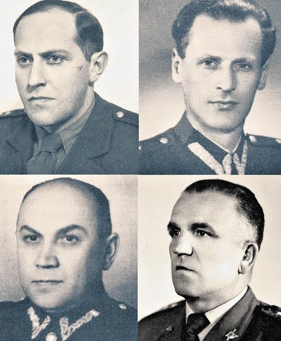 Zbrodnicze stalinowskie wyroki wydawali m.in. sędziowie  (od lewej na górze) Franciszek Szeliński, Jan Zaborowski, (od lewej na dole) Władysław Garnowski i Jan Radwański