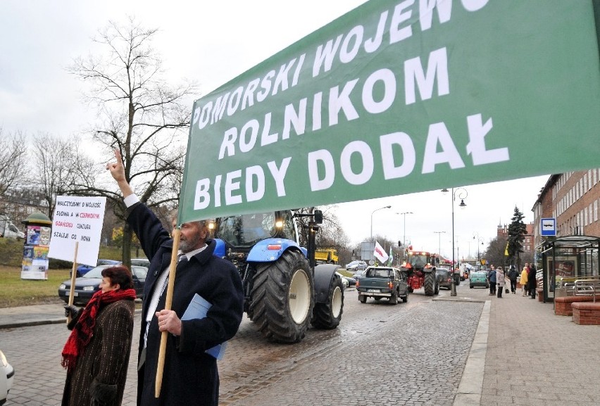 Gdańsk: Protest rolników przeciwko sprzedaży polskich gruntów [ZDJĘCIA]