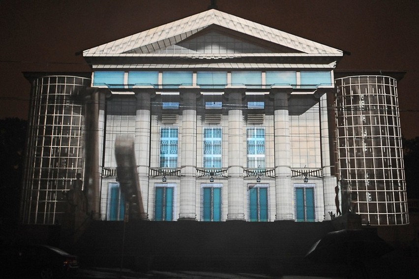 Pokaz 3D na budynku Teatru Wielkiego w Poznaniu