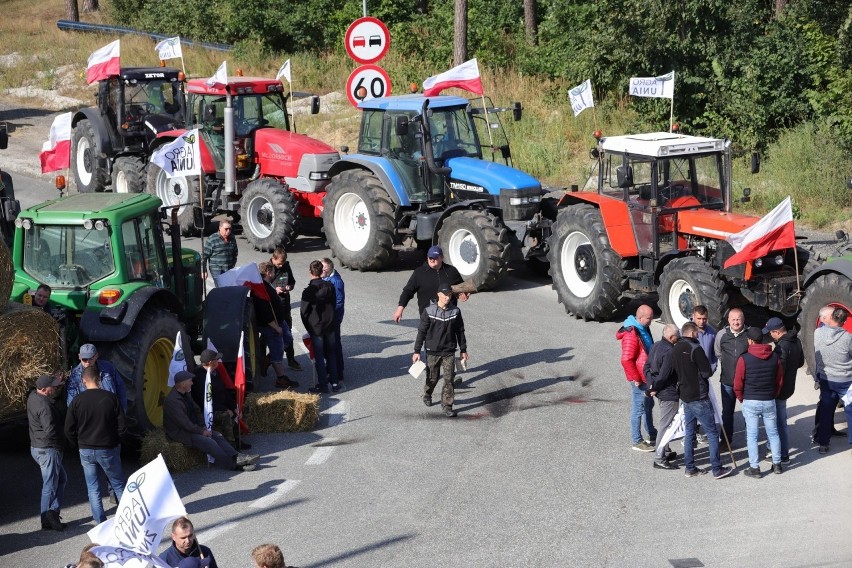 Protest rolników 24 sierpnia 2021 w Kołaczkowie...