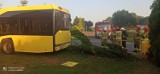 Nietypowa pobudka w Żernicy. Autobus miejski na przydomowym trawniku ZDJĘCIA